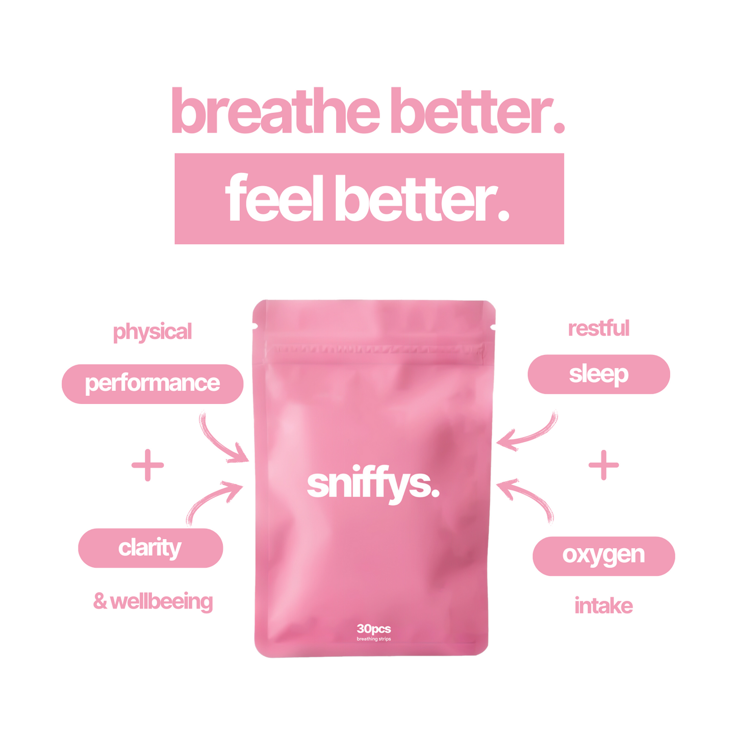 7 pcs. trial package - Sniffys Nose Strips - PINK